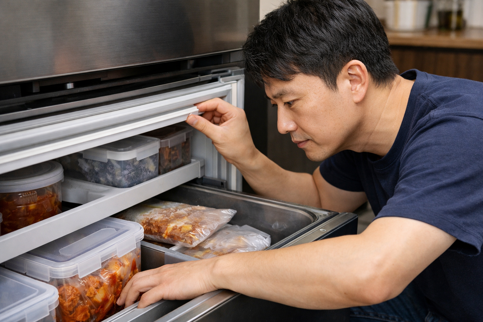 김치냉장고 문을 닫은 뒤에도 문열림 경고음이 반복될 때 점검할 곳