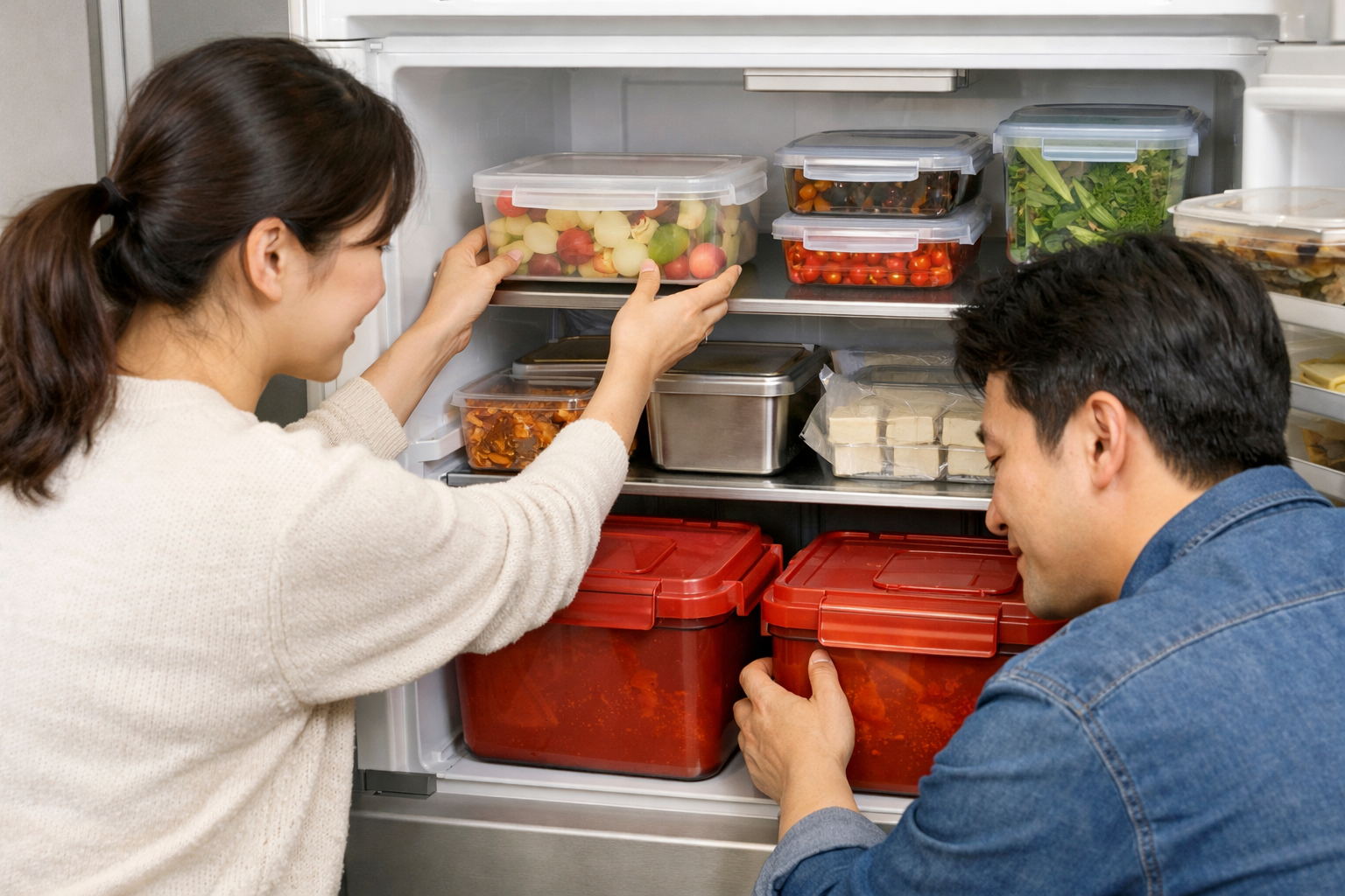 김치냉장고 냄새가 음식에 배는 것을 줄이는 보관법